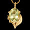 Lemon quartz leaf necklace