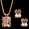 Ametrine spike necklace and earrings