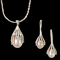 Pink pearl spike necklace & earrings